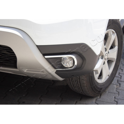 Хром накладки на противотуманки Renault Duster 2018